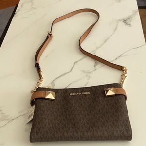 NWT Michael Kors Karla leather handbag.